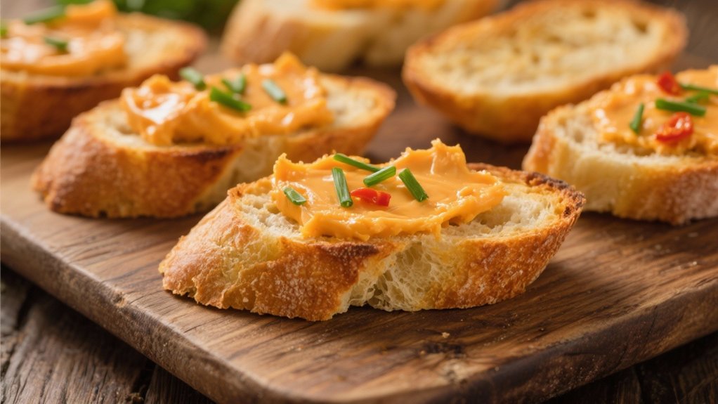 crispy toasted baguette slices