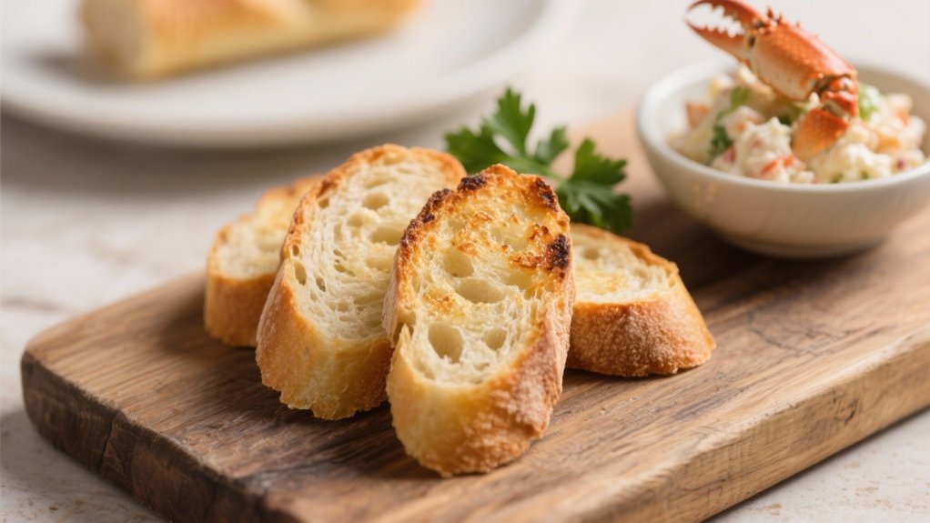 crispy toasted baguette slices