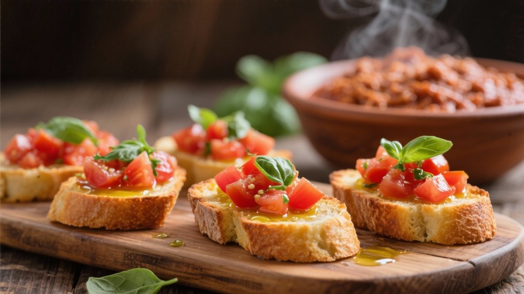 crispy toasted bread appetizer