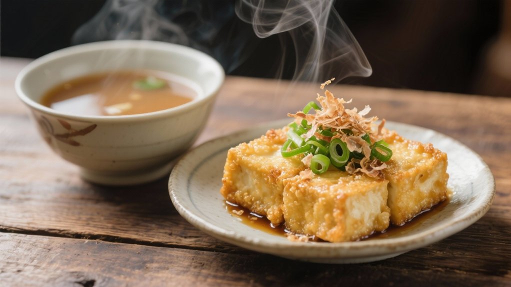 crispy tofu in dashi