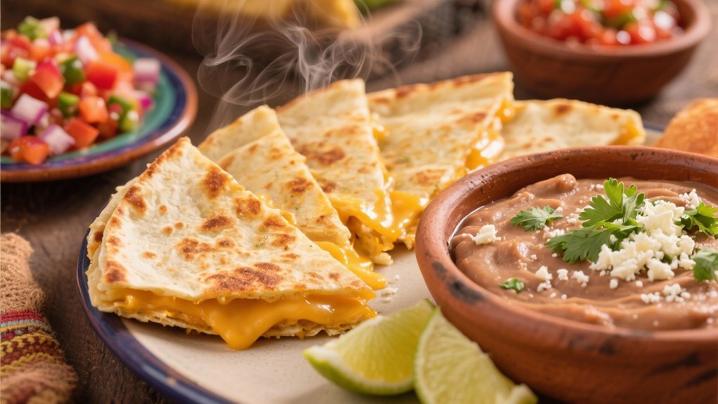 crispy tortilla filled cheese