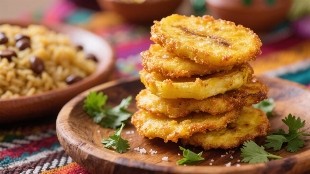 crispy twice fried plantains served
