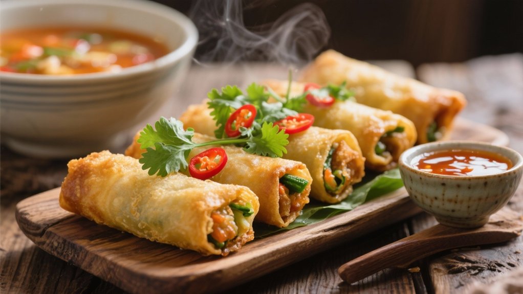crispy vegetable spring roll variations