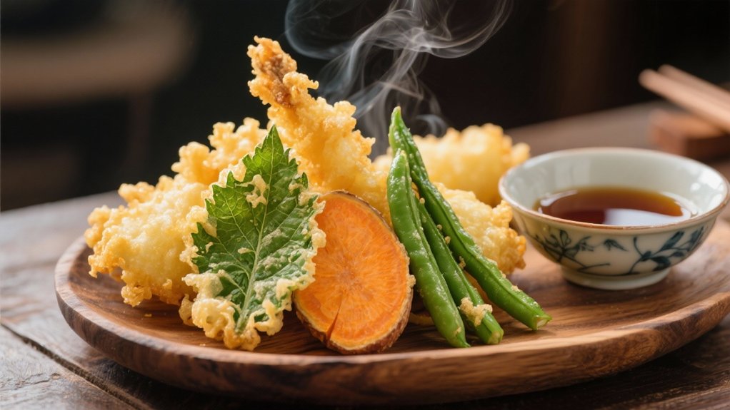 crispy vegetable tempura assortment
