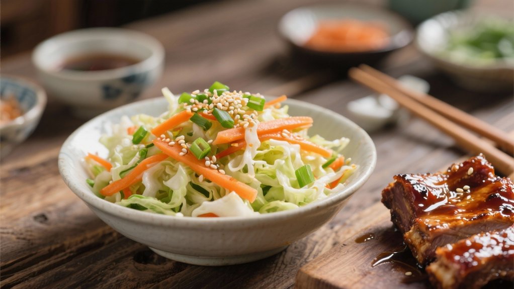 crispy vibrant asian coleslaw