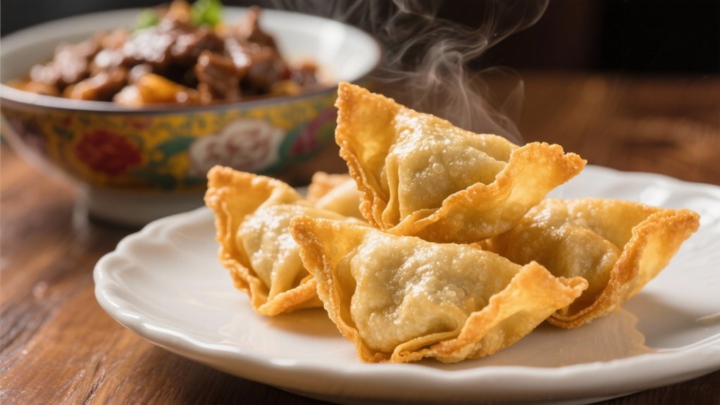 crispy wontons with flavorful fillings