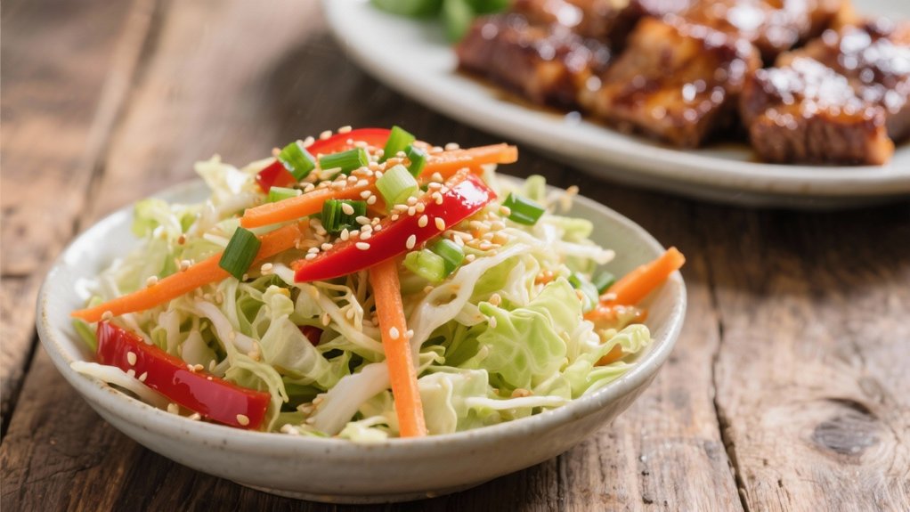 crunchy asian coleslaw side