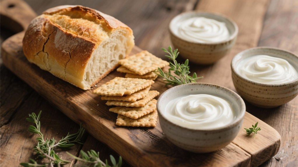 crunchy bread and crackers