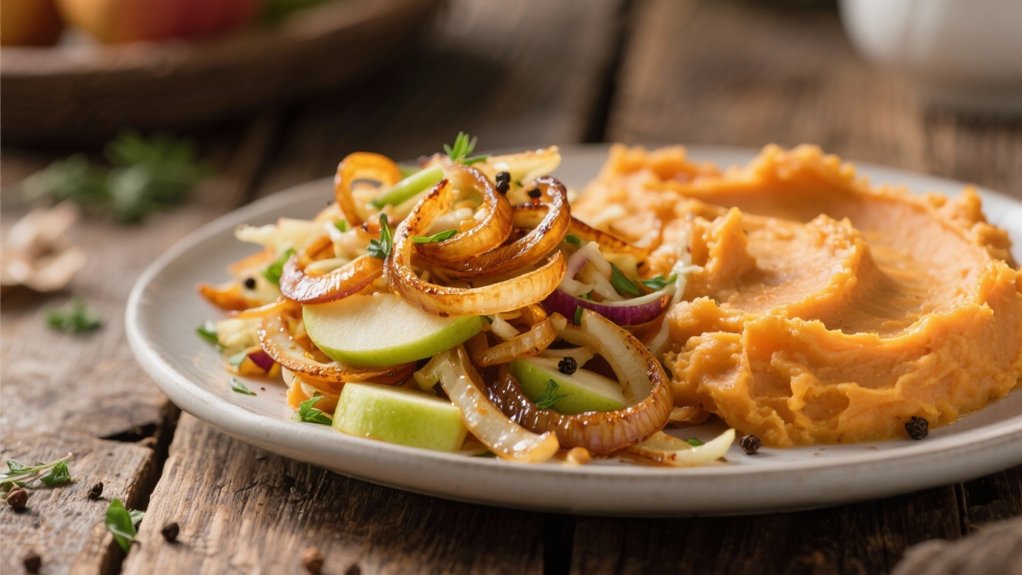 crunchy caramelized onion slaw