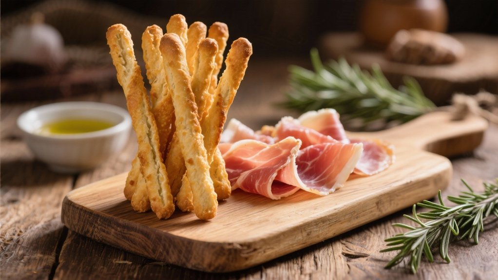 crunchy contrast with prosciutto