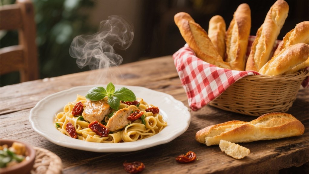 crunchy garlic herb breadsticks