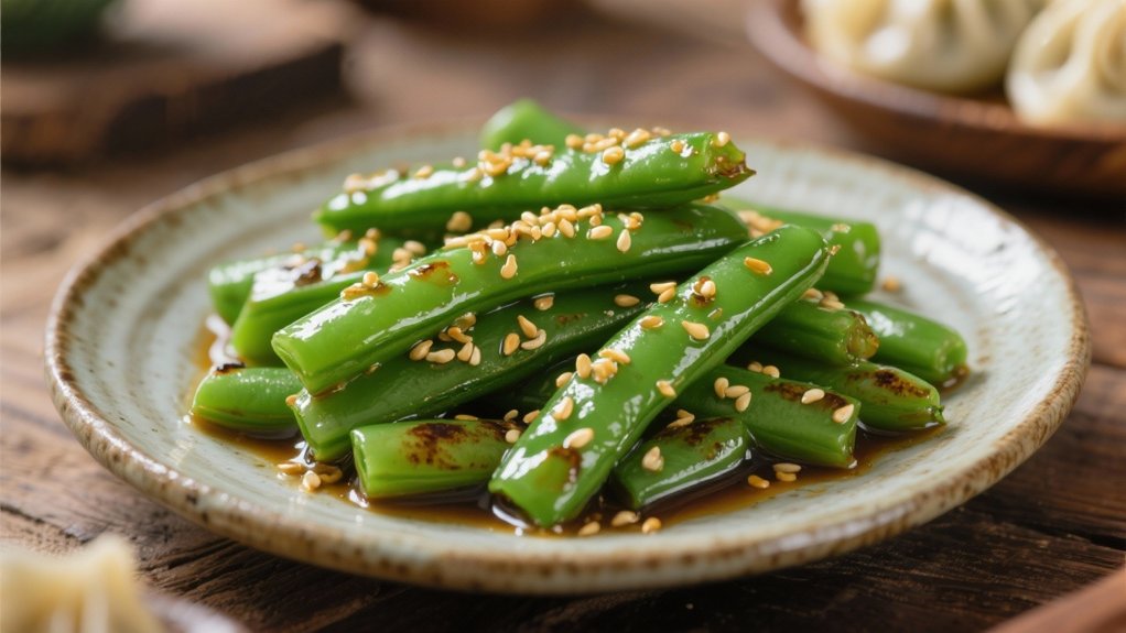 crunchy sesame green beans