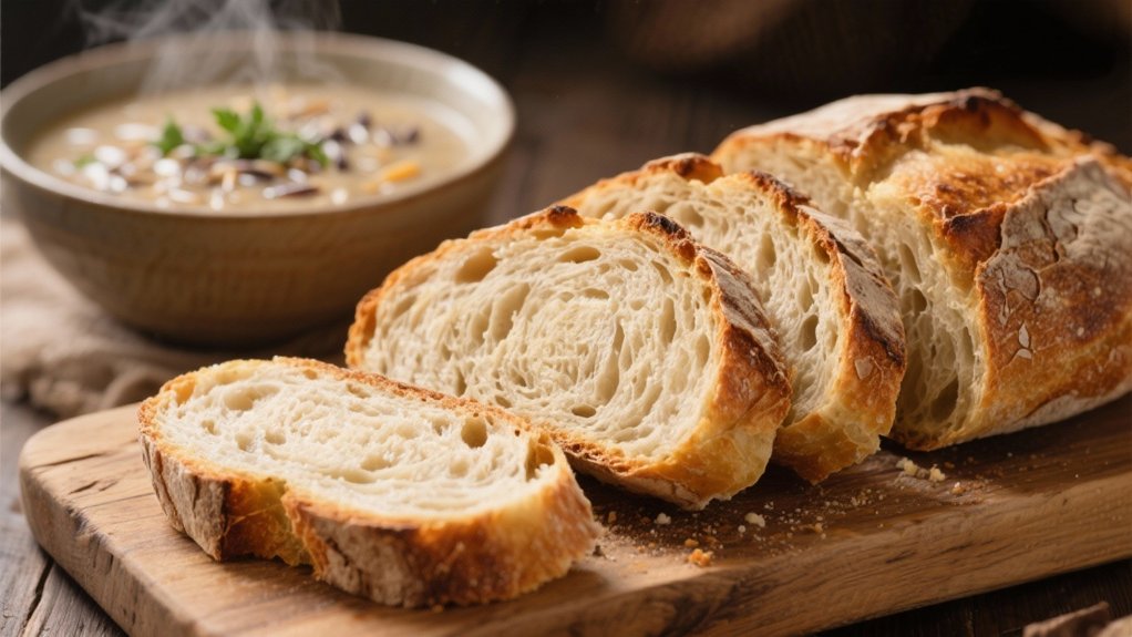 crusty bread complements soups