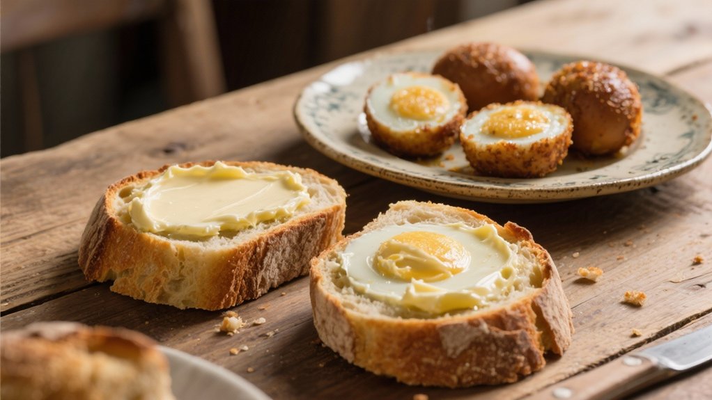 crusty bread enhances scotch eggs