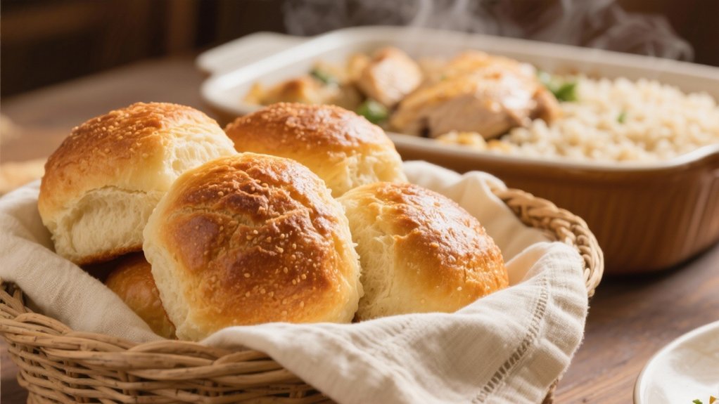 crusty rolls enhance dinners