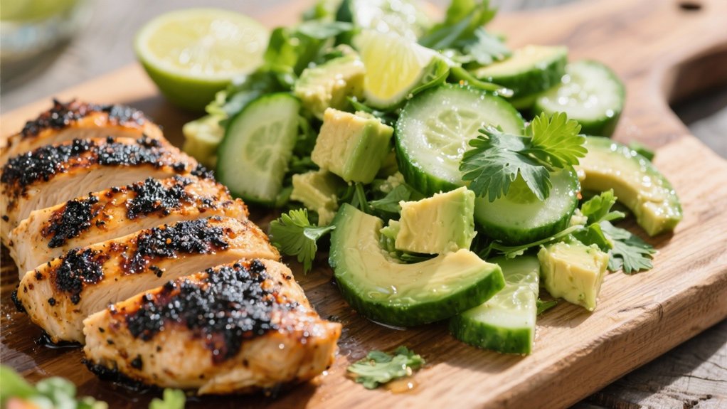 cucumber avocado salad refreshment