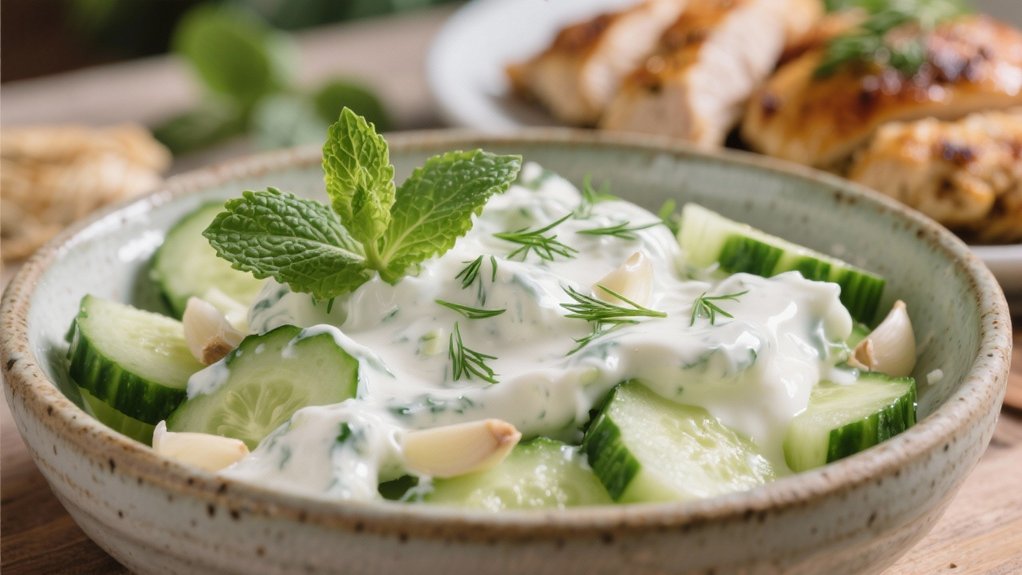 cucumber salad with tzatziki