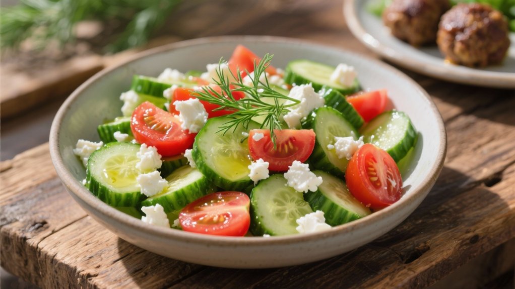 cucumber tomato feta salad