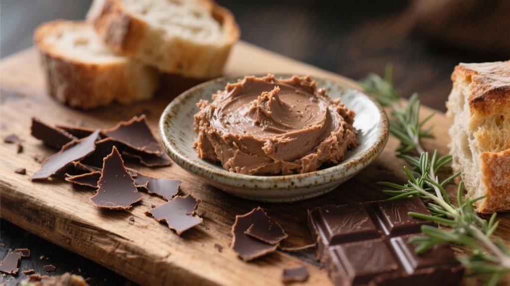 dark chocolate with pate