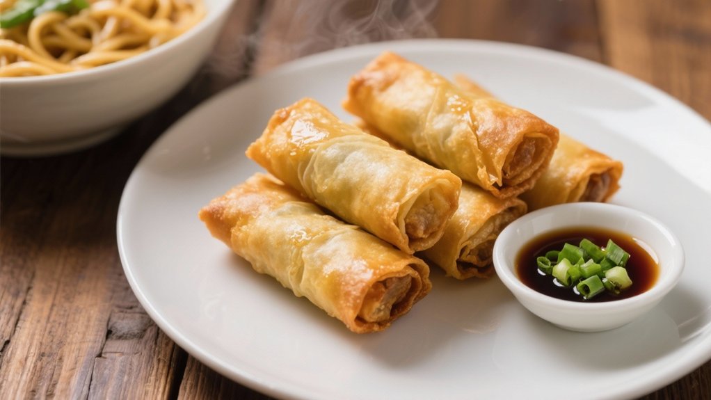 delicious crispy spring roll appetizers