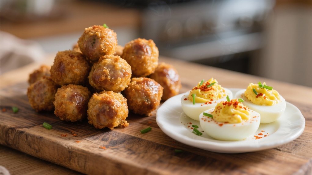 deviled eggs savory presentation