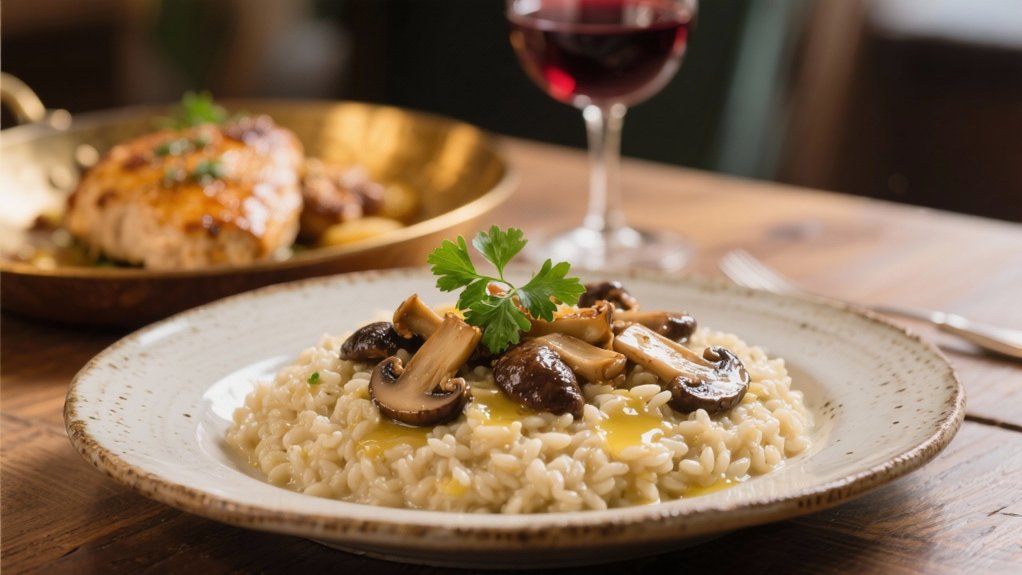 earthy elegant mushroom risotto