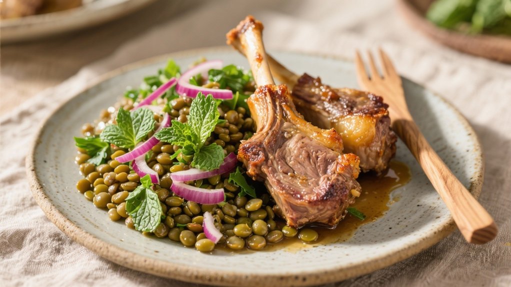 earthy herb infused lentil salad