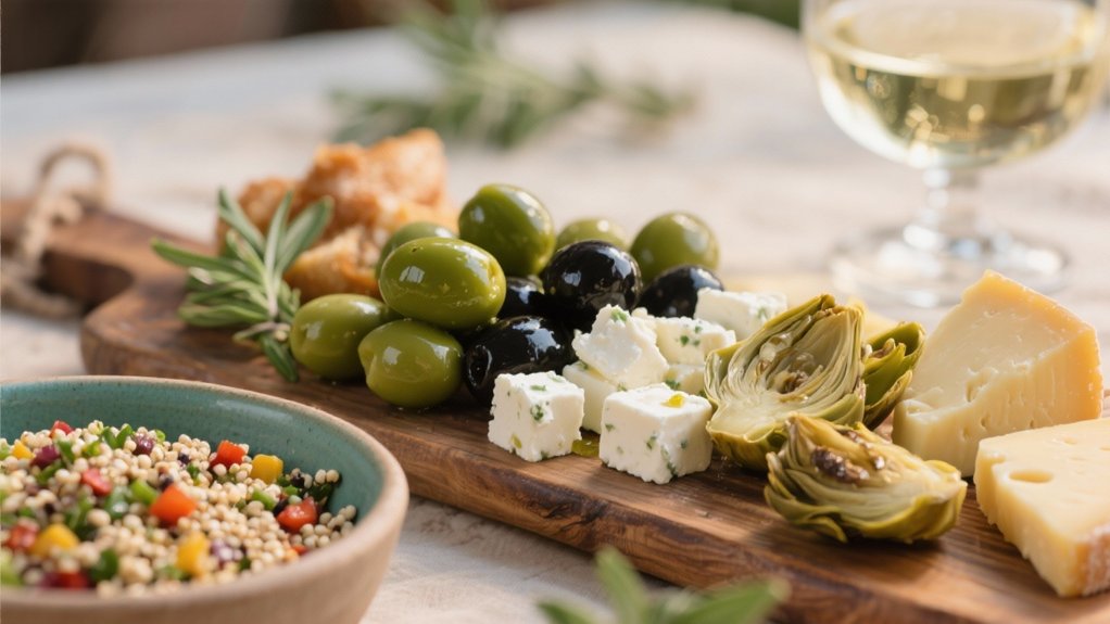 effortless mediterranean cheese platter