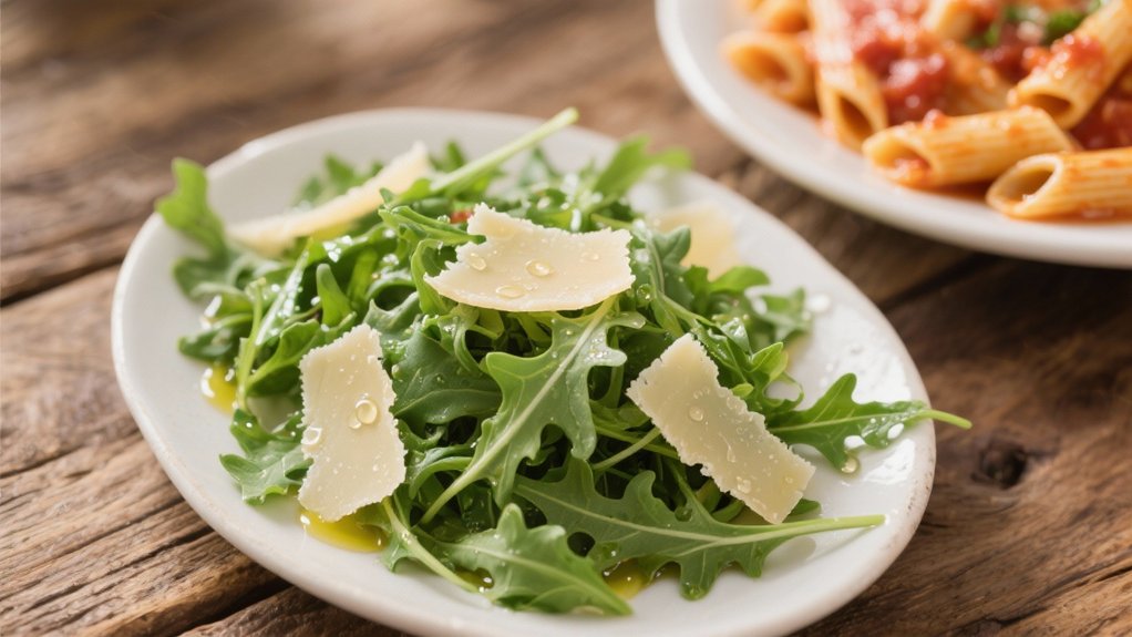 elegant arugula and parmesan salad