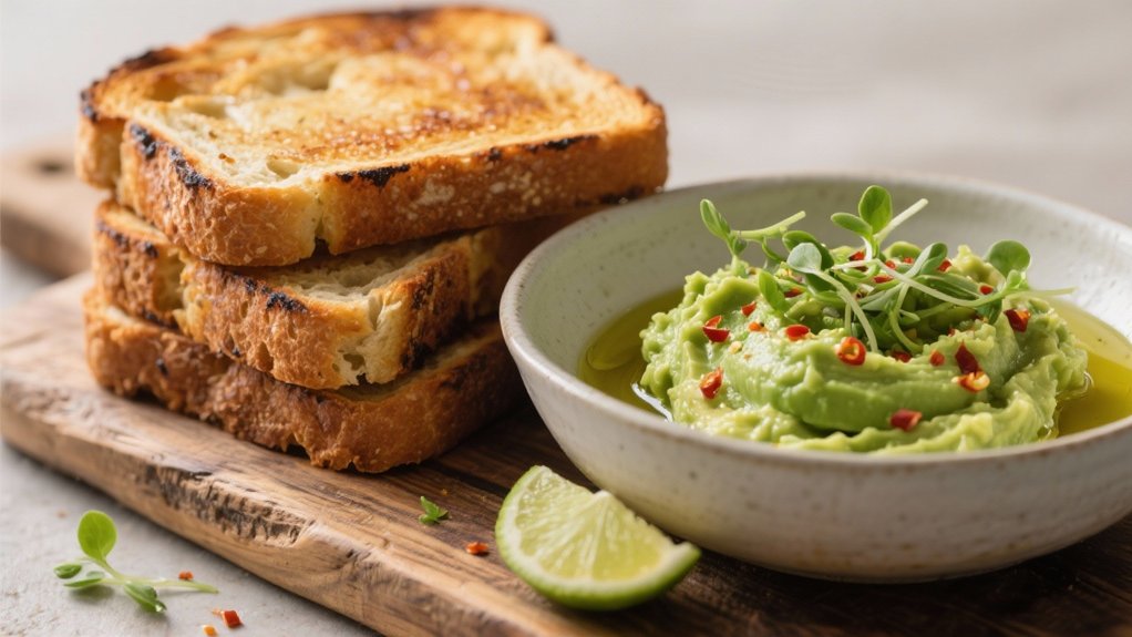 elegant avocado toast points