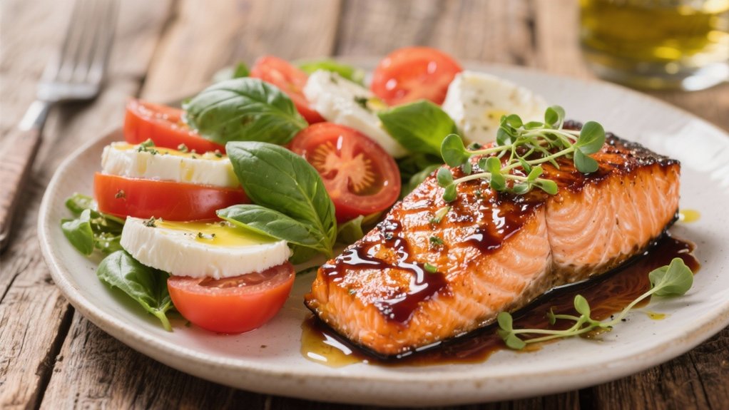 elegant balsamic glazed salmon