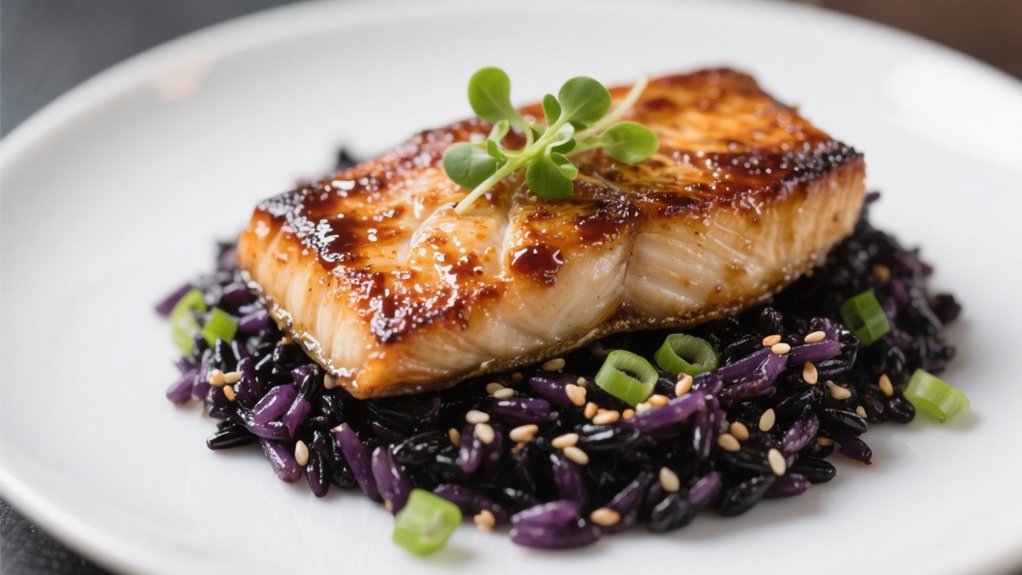 elegant black rice pilaf