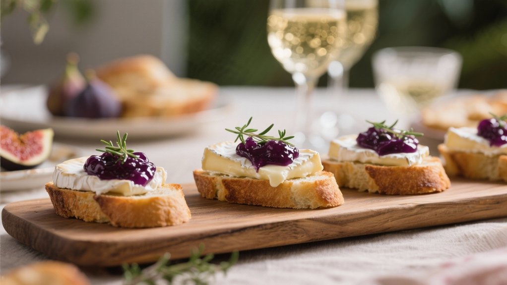 elegant brie and fig crostini