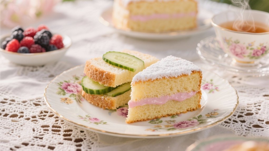 elegant british sponge cake