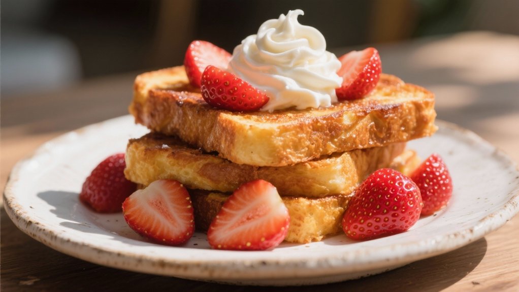 elegant brunch with strawberries