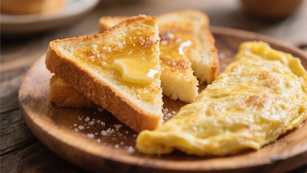 elegant buttered toast points