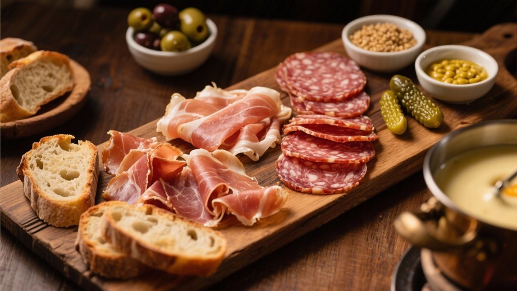 elegant charcuterie for fondue