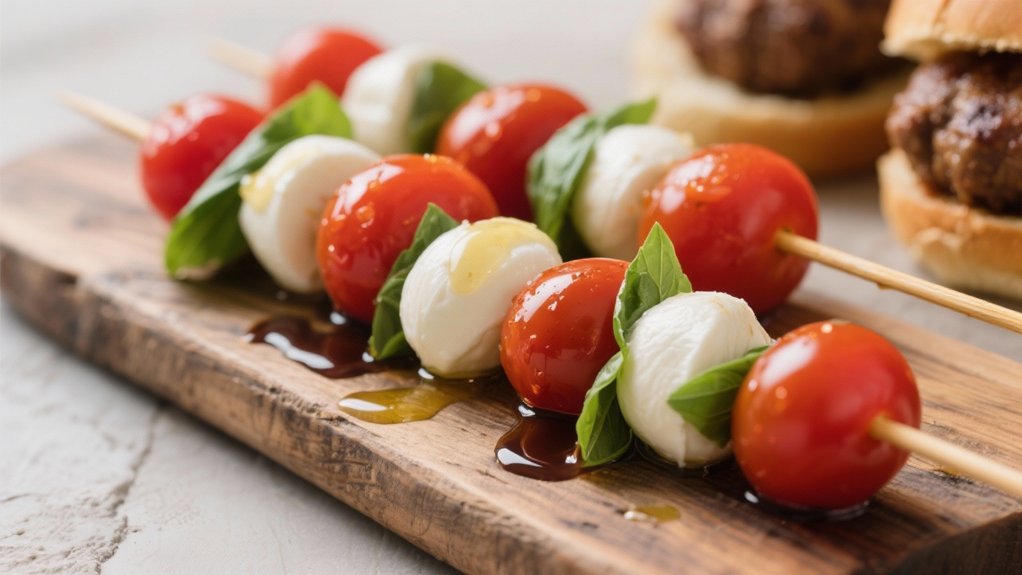 elegant colorful appetizer skewers