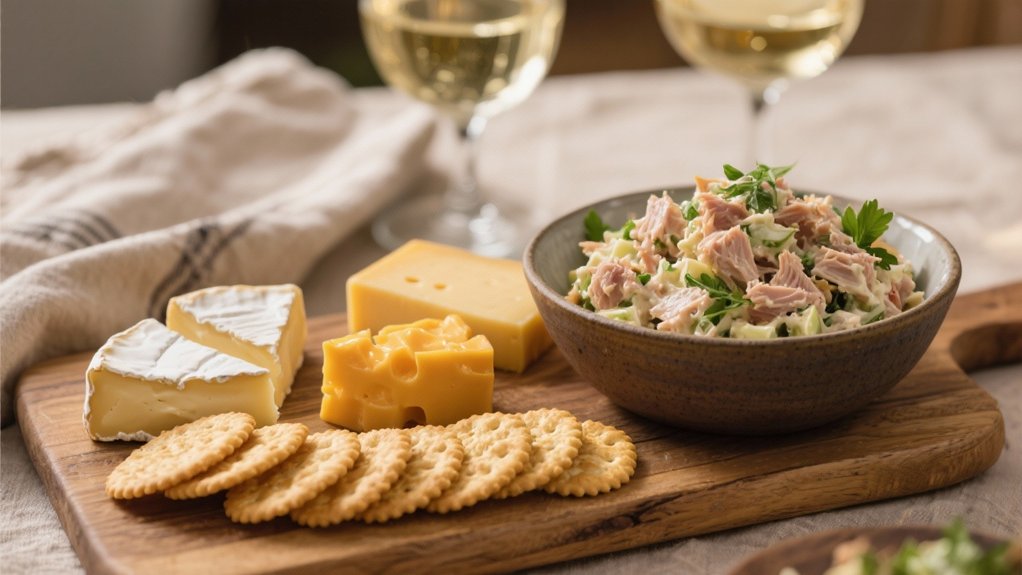 elegant crackers and cheese