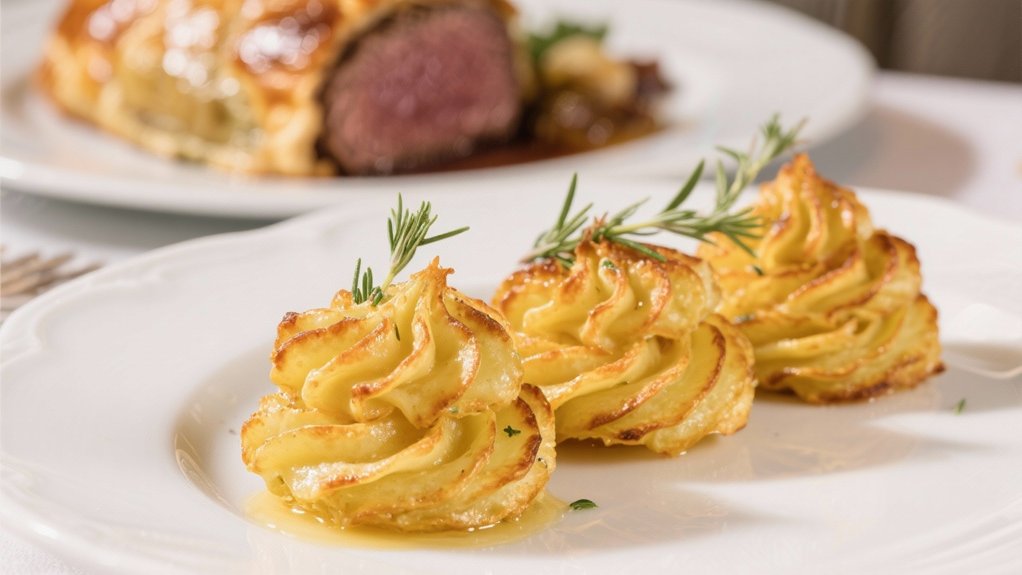 elegant creamy potato rosettes