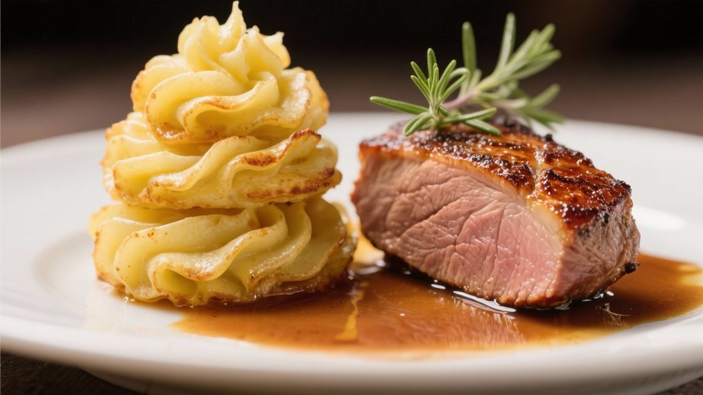 elegant creamy potato rosettes