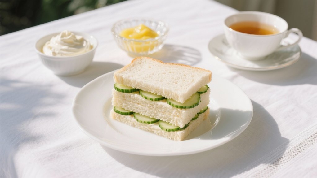 elegant cucumber finger sandwiches