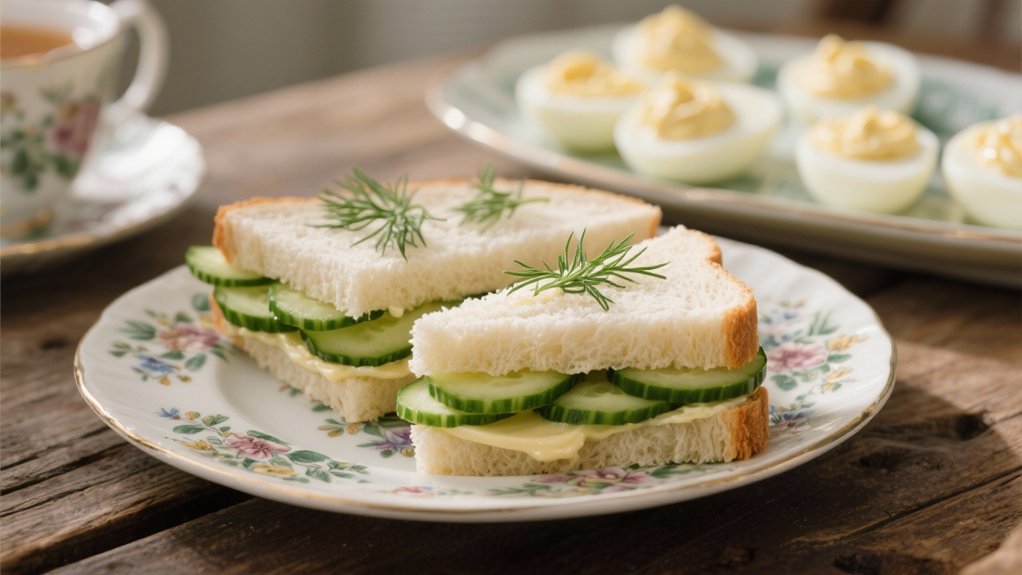 elegant cucumber tea sandwiches