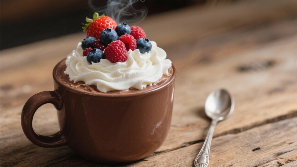 elegant dessert with berries