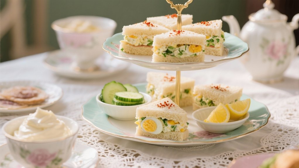 elegant egg salad sandwiches