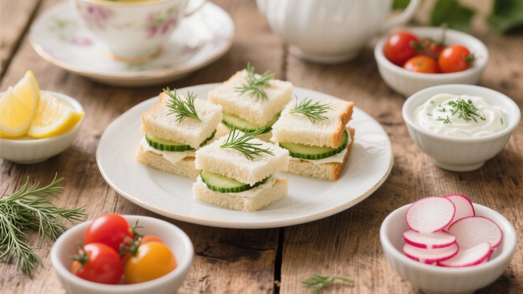 elegant finger sandwich assortment