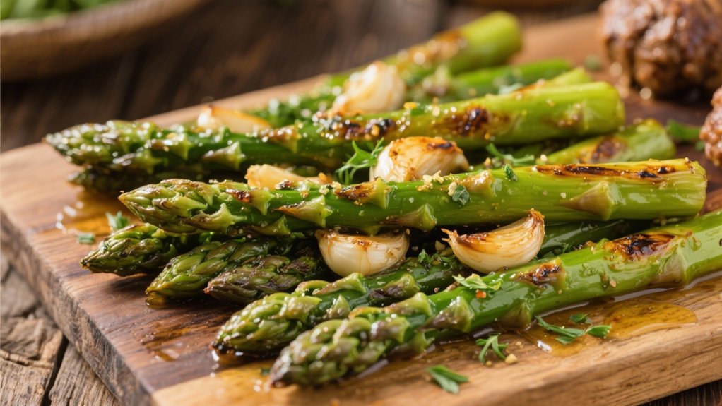 elegant garlic roasted asparagus
