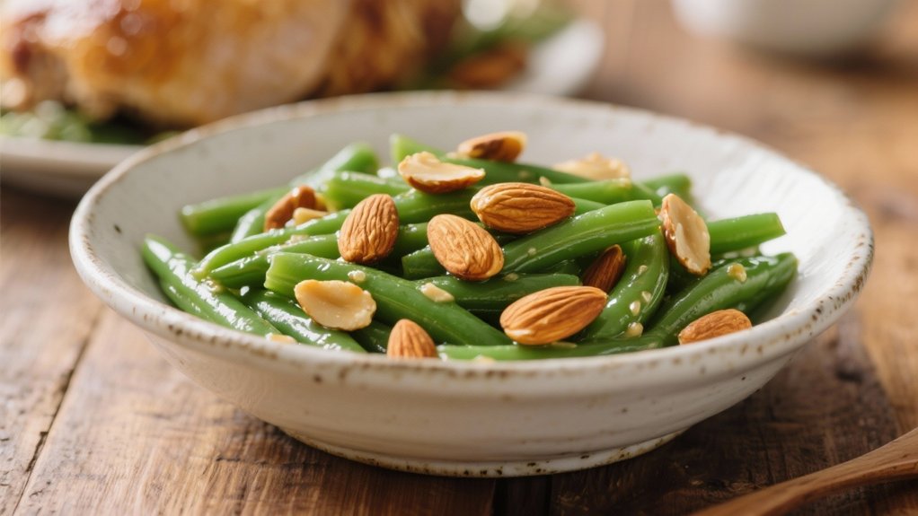 elegant green bean almondine