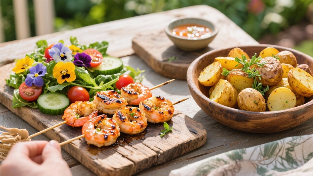 elegant grilled shrimp skewers
