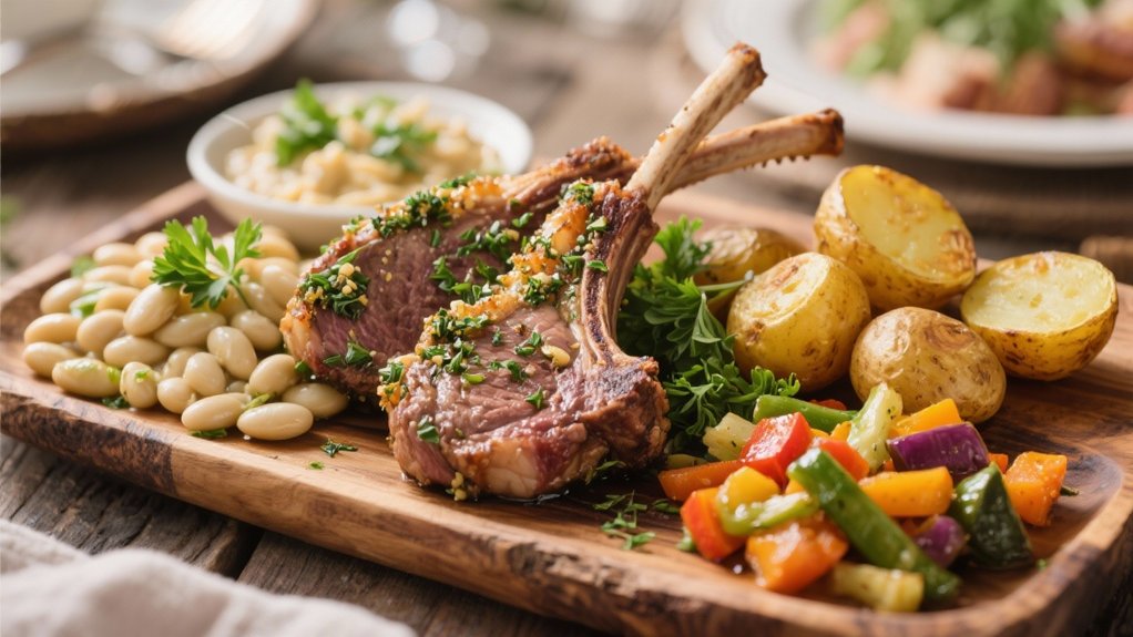 elegant herb crusted lamb chops